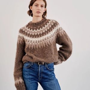 NWT Nili Lotan Alyssa Fair Isle Sweater Size Medium